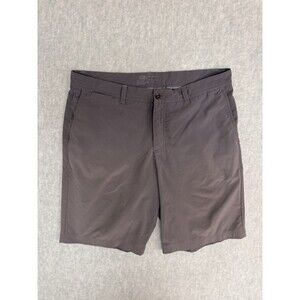 Nike Golf Tour Perfomance Shorts Men's 34 Gray Dri Fit Chino Pockets Swoosh Logo